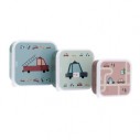 3 Cajas Almuerzo Vintage Cars