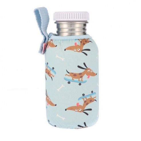Botella con funda Skater Dog