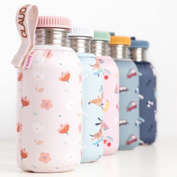 Botella con funda Skater Dog personalizable