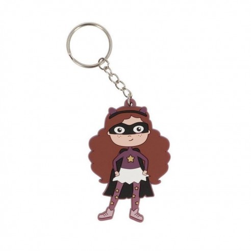 Llavero de Silicona Superheroína