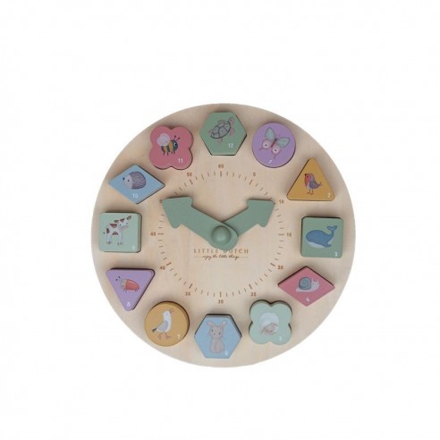 Puzle reloj de madera para niñas y niños