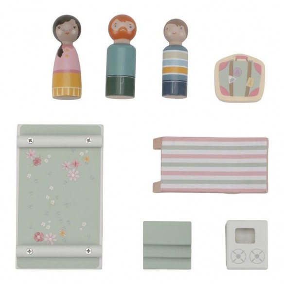 Set Coche y Caravana de juguete en madera unisex