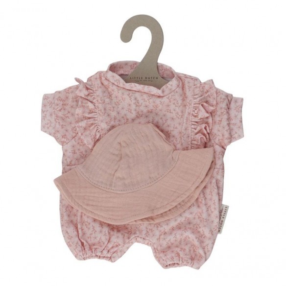 ropa para muñecas de Little Dutch rosa flores
