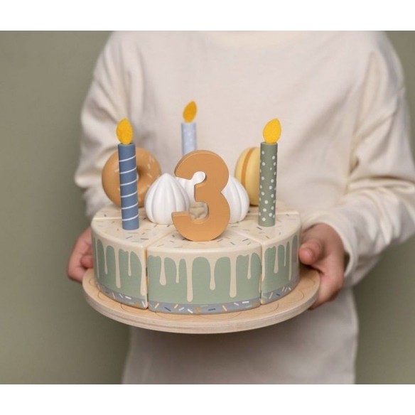 Pastel Cumpleaños Azul de juguete