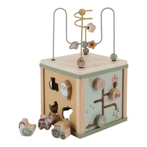 cubo de actividades granja para niños