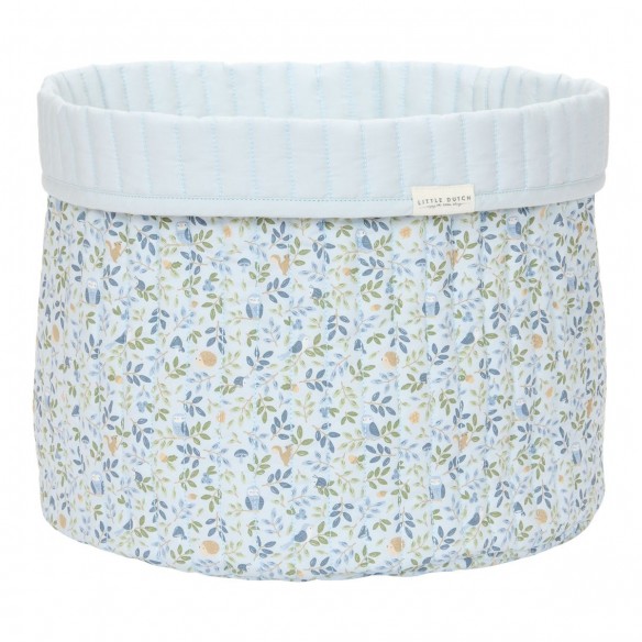 Cesta Acolchada Grande Reversible Forest Friends azul