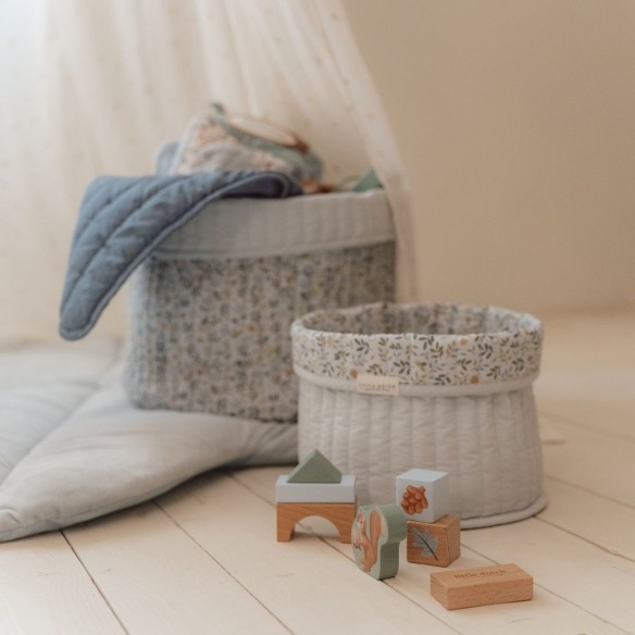 Cesta Acolchada Pequeña Reversible Forest Friends Little Dutch