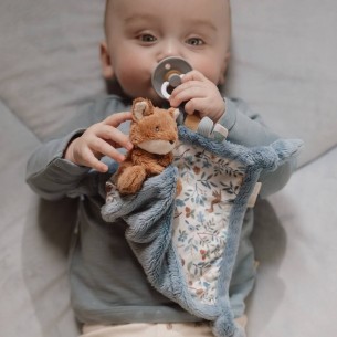 paño apego bebé forest friends azul de Little Dutch personalizable 2