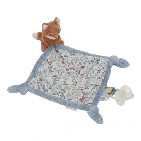 paño apego bebé forest friends azul de Little Dutch personalizable