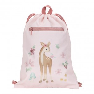 Mochila saco infantil rosa de Little Dutch