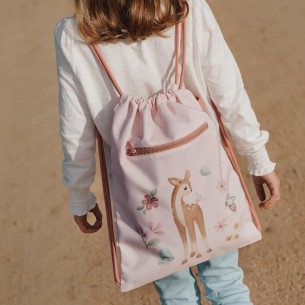 Mochila saco infantil rosa de Little Dutch 2