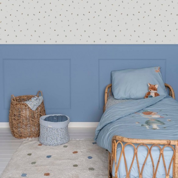 cesta organizadora azul decoración niños y bebé