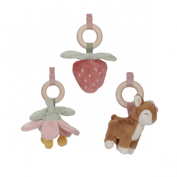 juguetes extraíbles del gimnasio de madera de Little Dutch rosa