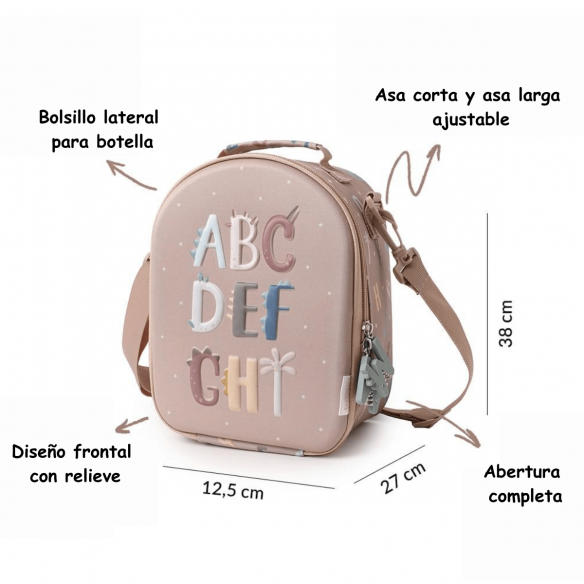 Bolsa Merienda Térmica 3D Funny Letters Personalizable Tutete - 2 Bolsa Merienda Térmica 3D Funny Letters Personalizable Tutete - 2