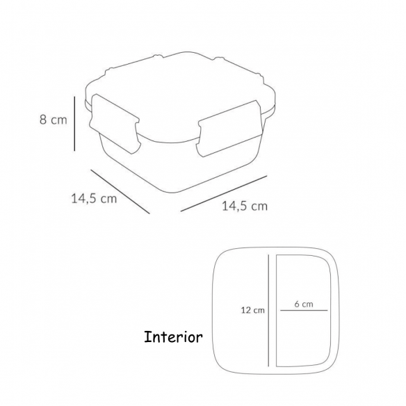 Caja Almuerzo Grande Funny Letters Personalizable