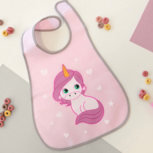 Babero Unicornio rosa