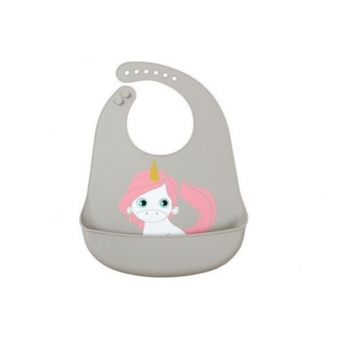 Babero de silicona unicornio