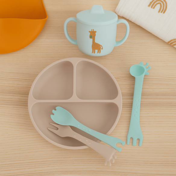 Cuchara Silicona bebé menta