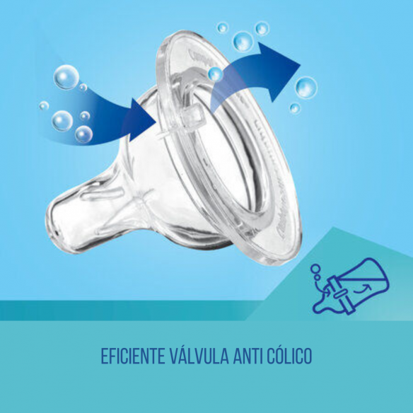 Biberón anticólico Royal Baby 240 ML Azul Personalizable