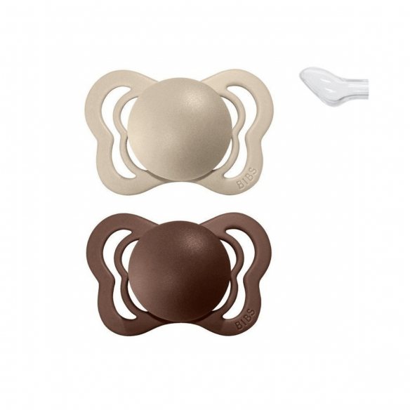 Chupetes bibs Couture Vanilla / Mocha