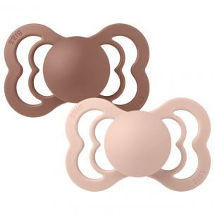 2 Chupetes Bibs Supreme Woodchuck / Blush Silicona
