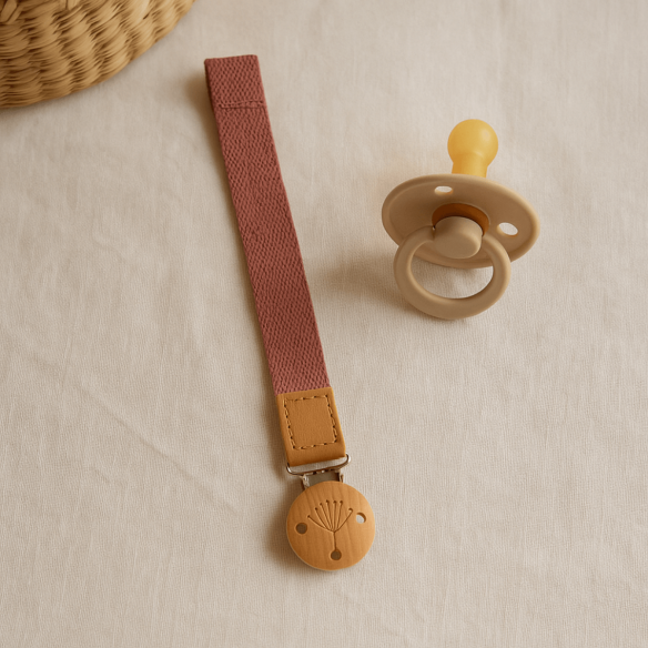 clip para chupete Rosa Personalizable