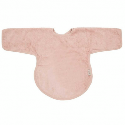 Babero Mangas y Broches Rosa