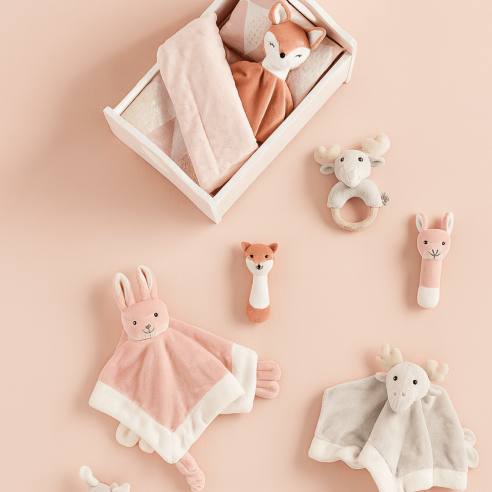 Sonajero de Mano Conejito de Peluche - Main Image