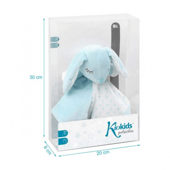 Doudou Conejo Azul kiokids bebé suave