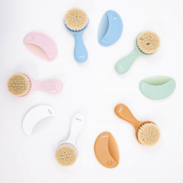 Set Peine y Cepillo Blanco bebé unisex