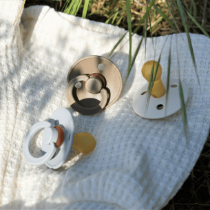 Chupetes bibs Colour Dark Oak / White 2
