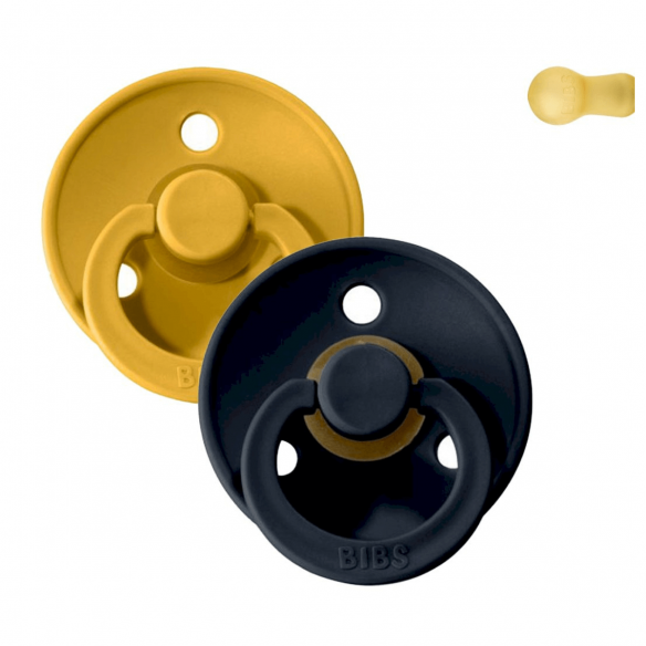 Chupetes bibs Colour Dusty Mustard / Dark Denim