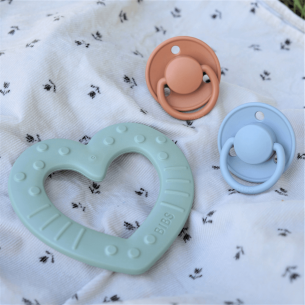 Chupetes bibs de Lux Iron / Baby Blue 2