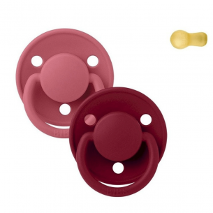 Chupetes bibs De Lux Coral / Ruby