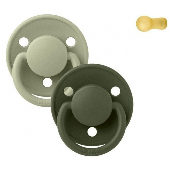 Chupetes bibs De Lux Sage / Hunter Green