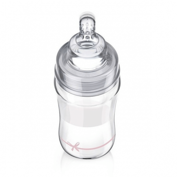 Biberón Cristal lovi rosa