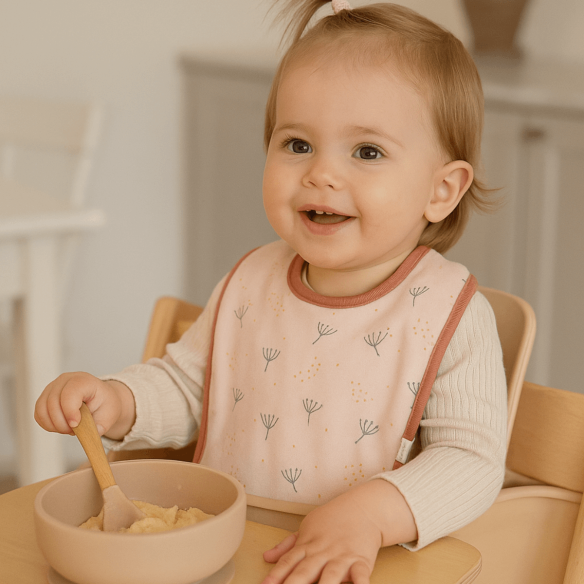 Babero Diente de León Broches Personalizable