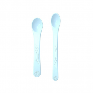 Cucharas rectas azules para bebé