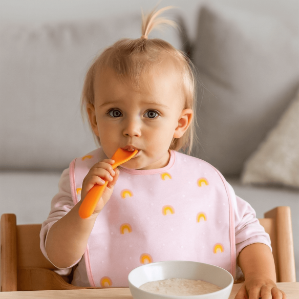 Babero Plastificado Arcoíris