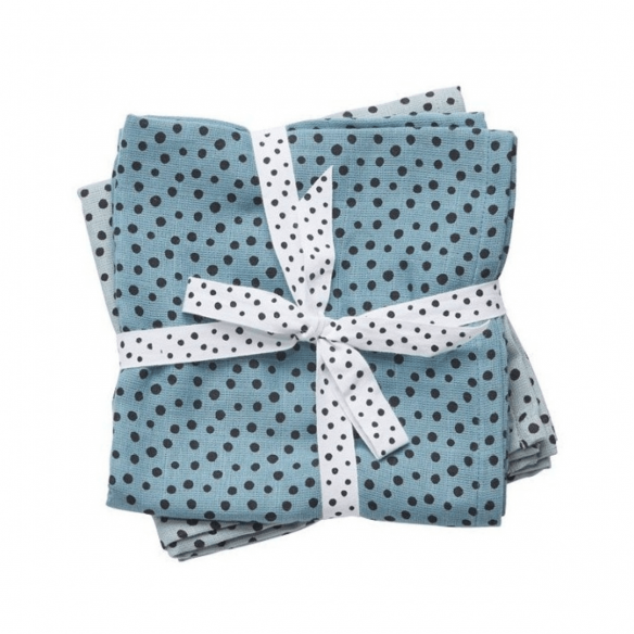 2 Muselinas bebé azules