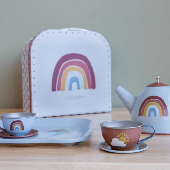 Juego de Té con Maletín arcoiris