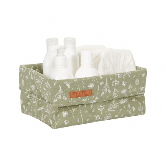 Cesta Grande Almacenaje Flores Silvestres Verde
