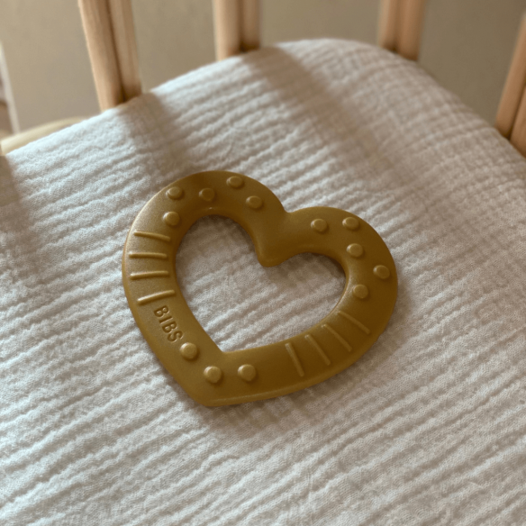 mordedor corazón Bibs mustard