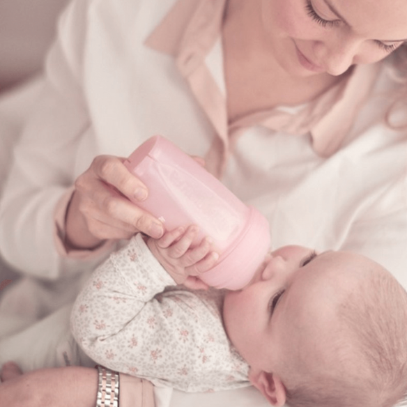 Biberón Herobility 140 ml rosa