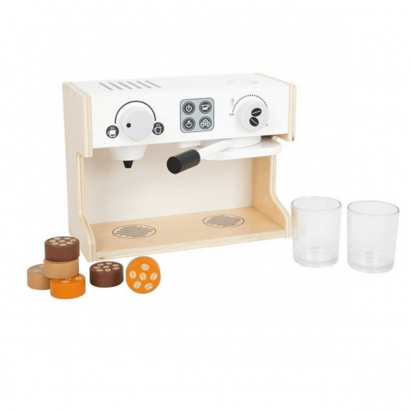máquina de café de madera de juguete