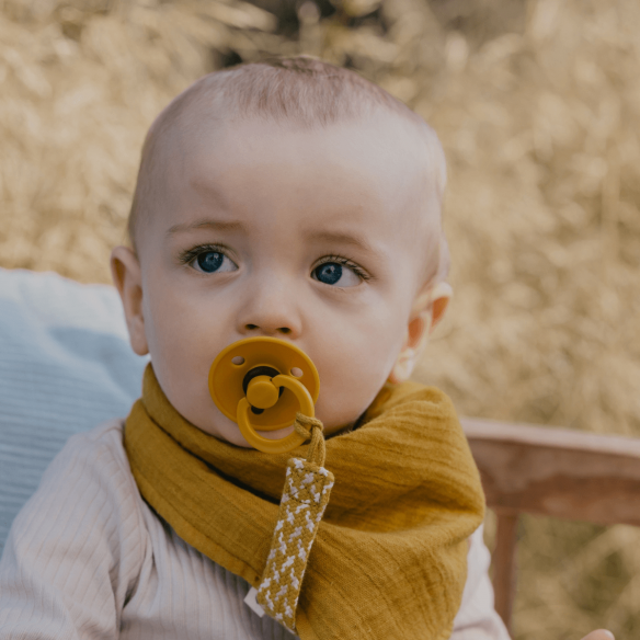 seca babas bebé BIBs Mustard