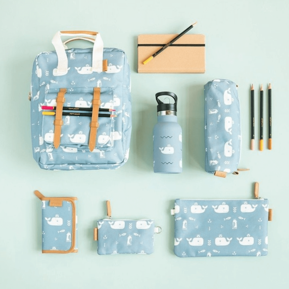 Estuche Ballenas Azul Personalizable Fresk