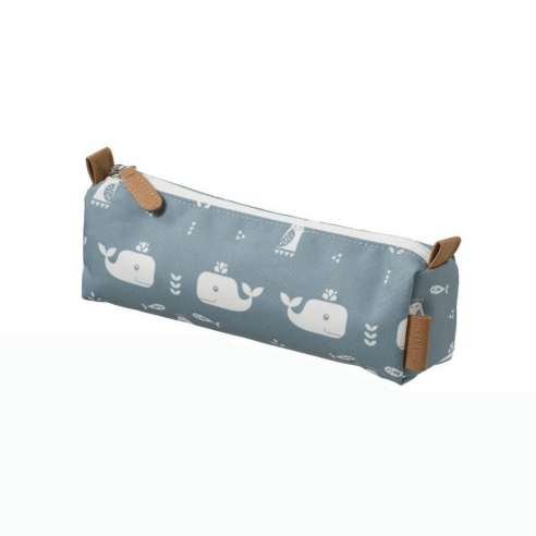 Estuche Ballenas Azul Personalizable