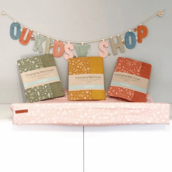 Funda protectora para Cambiador bebé Flores Rosa