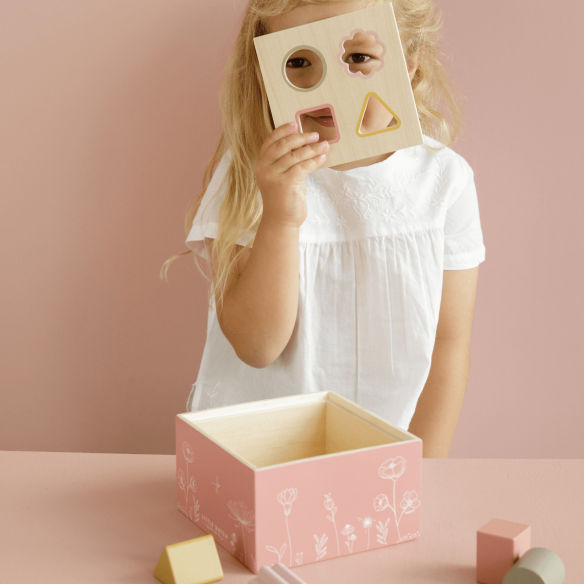 juego para Encajar de Formas madera rosa